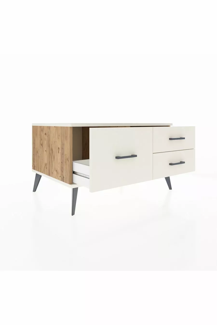 Commode Kronos à 3 tiroirs Pin-Pierre d'Agate