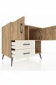 Kronos Dressoir 2 Planken 2 Lades 2 Deuren Dennen-Dennen/Steenachtig