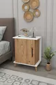 Commode spacieuse & Buffet d'une porte avec 2 étagères, organisateur de chevet pour chambre à coucher - Pin