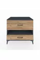 Kronos Dresser Single Shelf 2 Drawers Anthracite-Pine