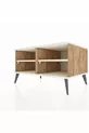 Commode Kronos à 2 étagères en pin et pierre d'achim