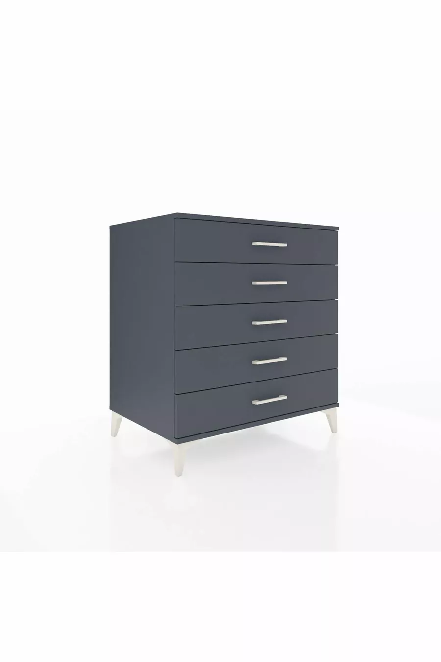 Commode Kronos 5 tiroirs Anthracite-Anthracite