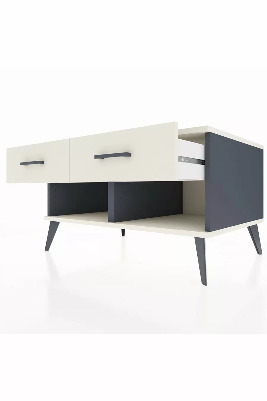 Cassettiera Kronos 2 Cassetti Antracite-Pietra di Luna