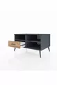 Commode Kronos 2 étagères 1 tiroir Anthracite-Anthracite/Sapin
