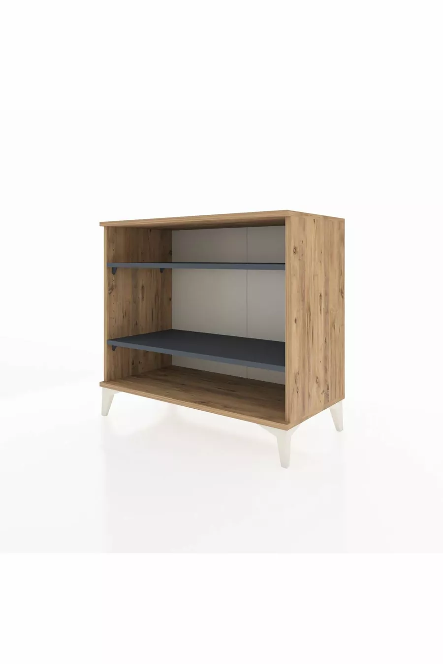 Commode Hyperion 2 étagères Pin-Anthracite