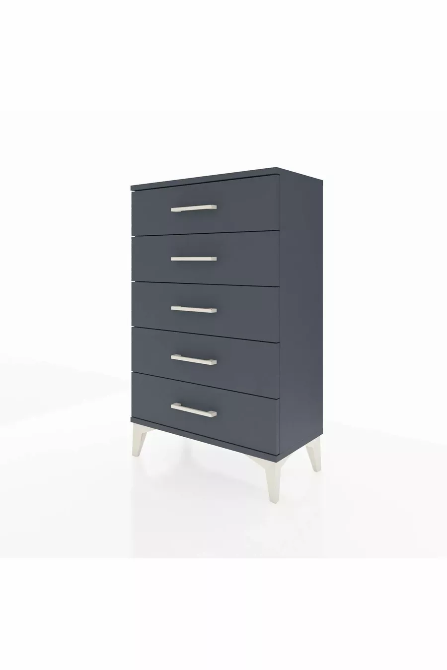 Commode Silva 5 tiroirs Anthracite | Élégante et Fonctionnelle