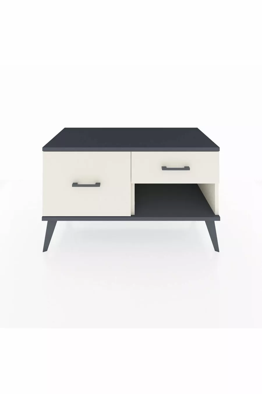 Commode Hyperion 2 Tiroirs Pierre de Lune-Anthracite/Pierre de Lune