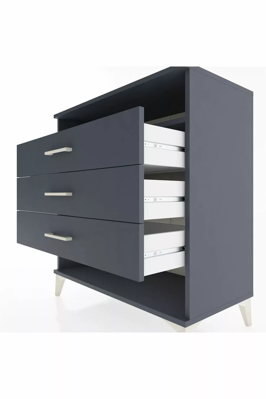 Hyperion Dressoir Met Eén Plank En 3 Lades Antraciet-Antraciet