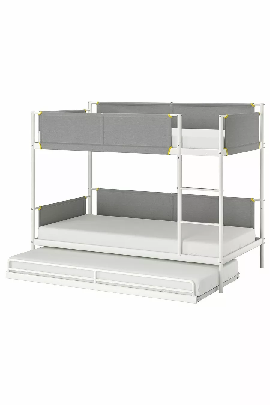 lit superposé, blanc-gris clair, cm, avec base