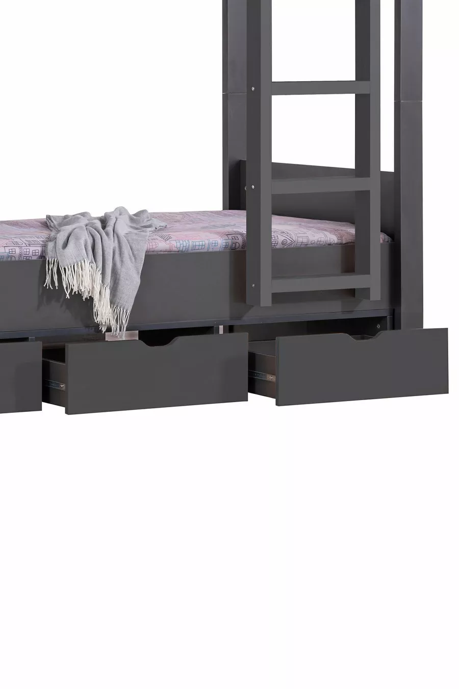 Ranza, Letto a castello con cassetti separabili in stile asiatico 2 Materassi Comfort