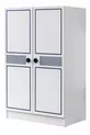 Lits superposés, Lit superposé avec armoire et 2 matelas confort