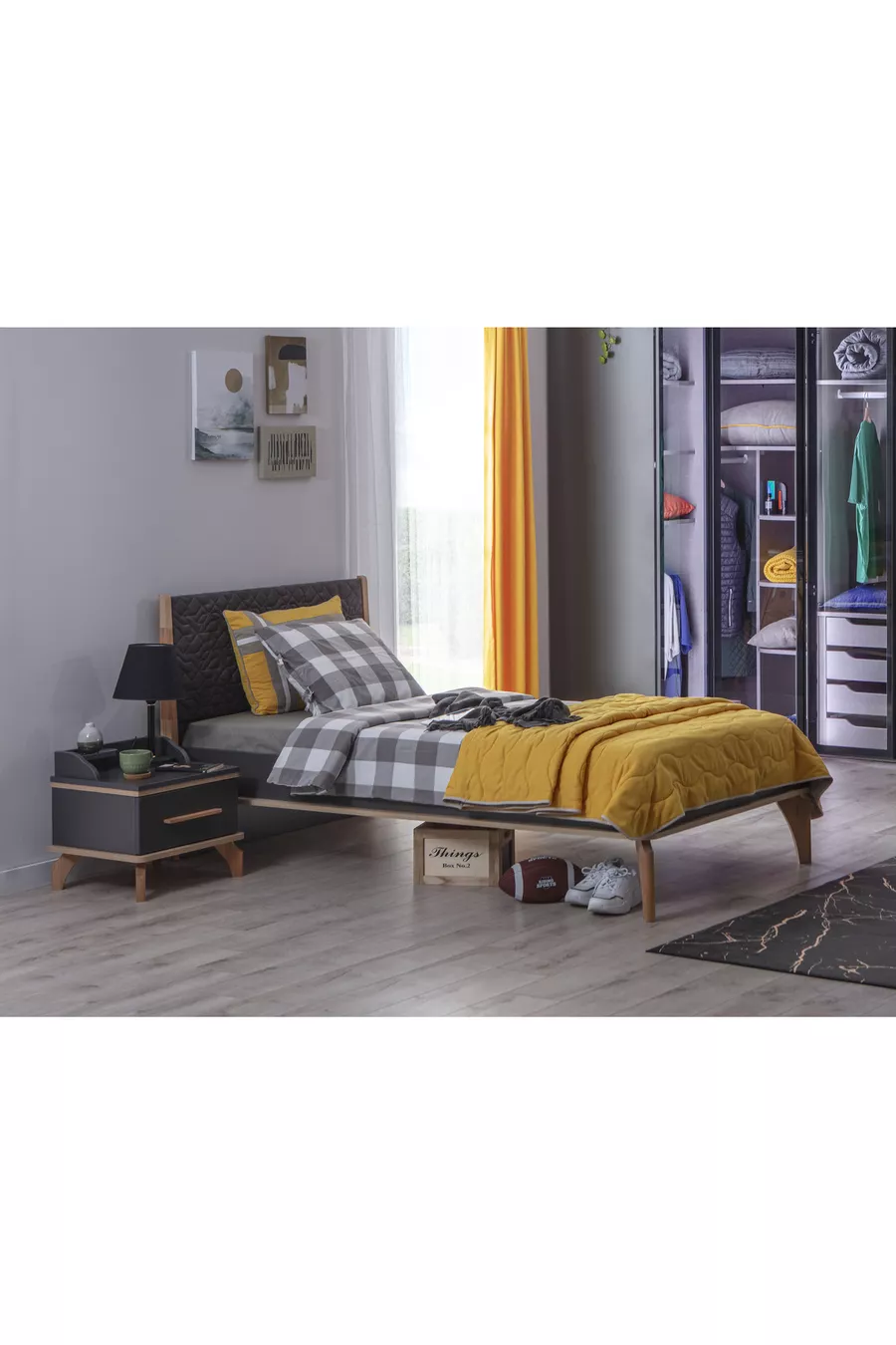 Table de chevet pour chambre d'adolescent style loft