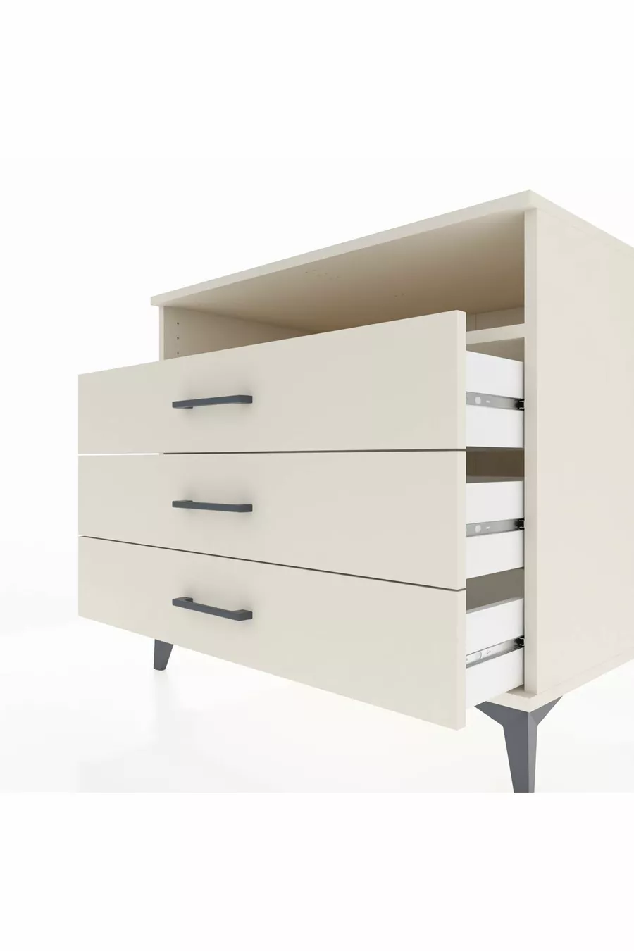 Kronos Dressoir Enkel Rek 3 Laden Zandsteen-Zandsteen