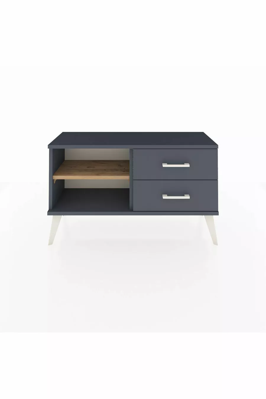 Arges Dressoir Enkele Plank 2 Lade Antraciet-dennen/Antraciet