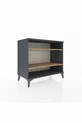 Commode Hyperion 2 étagères Anthracite-Pin