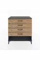 Commode Hyperion 4 tiroirs Anthracite-Sapin