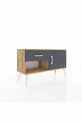 Arges Dresser with Single Shelf, Single Drawer, Single Door Pine-Anthracite