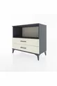 Hyperion Dresser Single Shelf 2 Drawers Anthracite-Agate