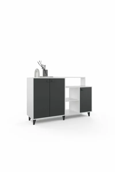 Siena Dresser / Console - Anthracite / White - 4 Doors