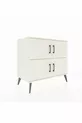 Commode Hyperion 2 étagères 4 portes Pierre de lune/Pierre de lune/Anthracite