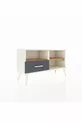Commode Arges 2 étagères 1 tiroir Pierre de lune/Pin/Anthracite