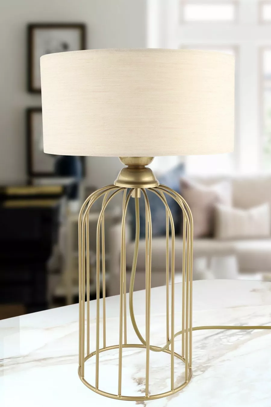Lampe de table Chapeau beige vieilli