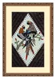 Peinture à motif de cœur avec double perroquet