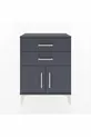 Arges Commode Single Shelf 2 Drawers 2 Doors Anthracite-Anthracite