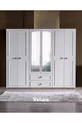 Set camera da letto in legno (Armadio + Comò + Comodino + Letto)