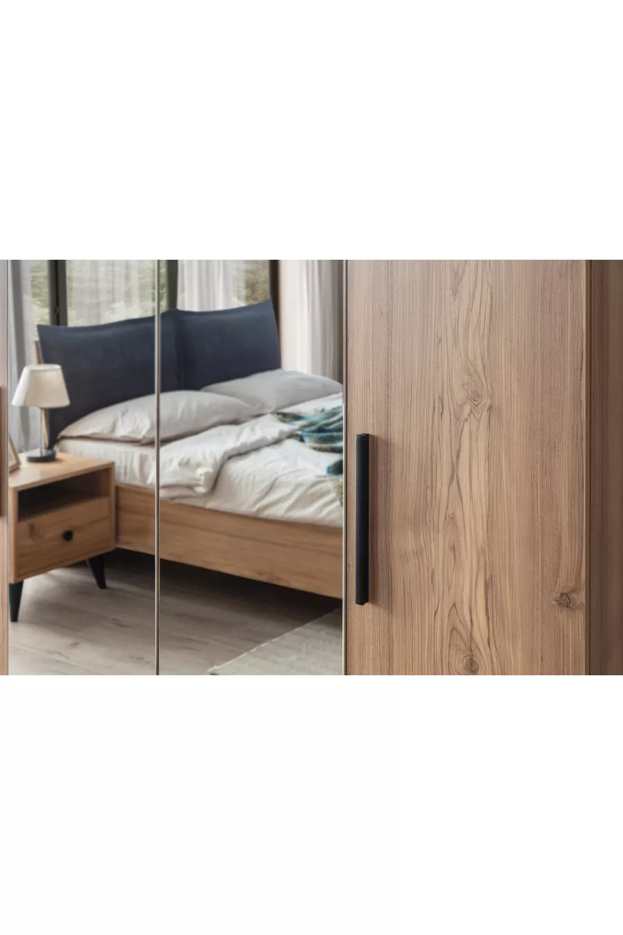 ENSEMBLE DE CHAMBRE À COUCHER ETİ, 4 PORTES, AVEC MIROIR