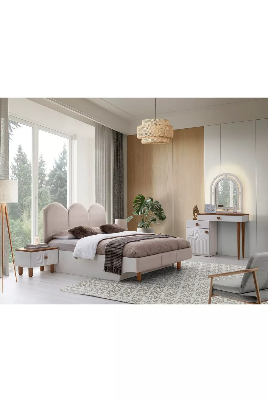 ENSEMBLE DE CHAMBRE À COUCHER KÖŞK À BASE DE MDF