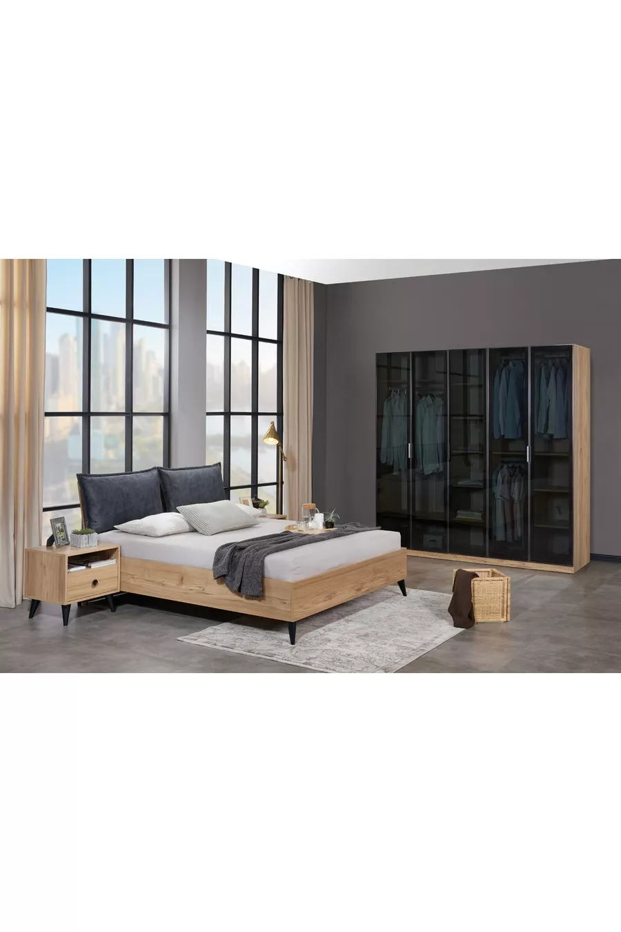 CAMERA DA LETTO ETİ IN VETRO, CON 5 ANTE