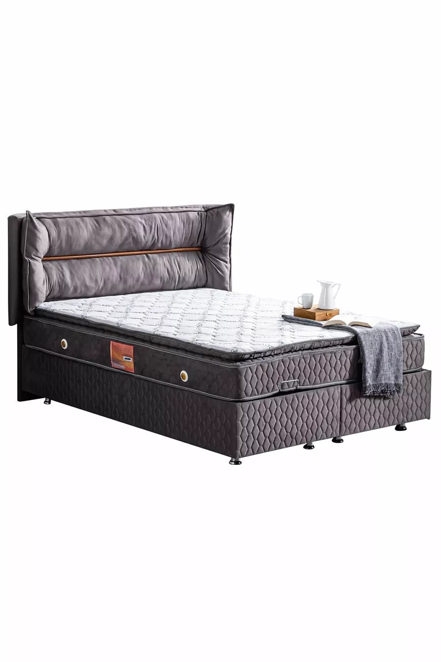 Barcelona Tweeling Set, Dubbel Bedbodem en Hoofdeind Set