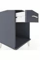 Table de chevet Hyperion à un tiroir Gris anthracite-Anthracite