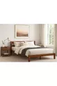 Lit en bois massif cm X cm Couleur noyer bois naturel