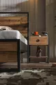 Двуетажно метално легло Ариане с дървени ламели за двойно легло, черно (ДЪРВЕНИ ЛАМЕЛИ)