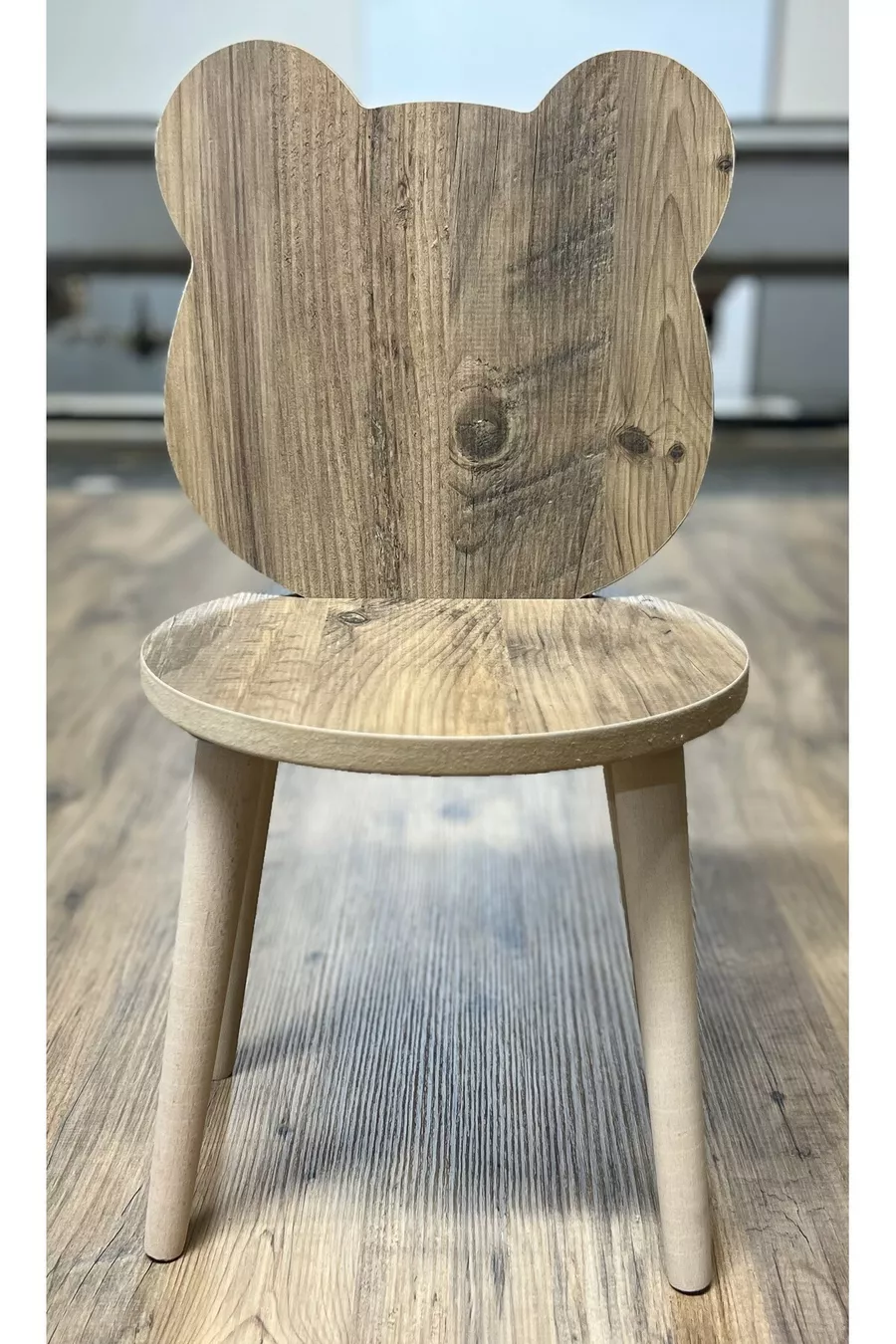 Tabouret Chaise à Thème Animal Panda en Pin