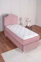 Ensemble de lit Royal Lux avec sommier coffre et tête de lit, matelas à ressorts, rose