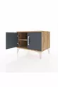 Commode Hyperion avec une étagère et 2 portes, Pin-Anthracite