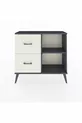 Commode Arges à une étagère et 2 tiroirs Anthracite-Anthracite/Gris pierre