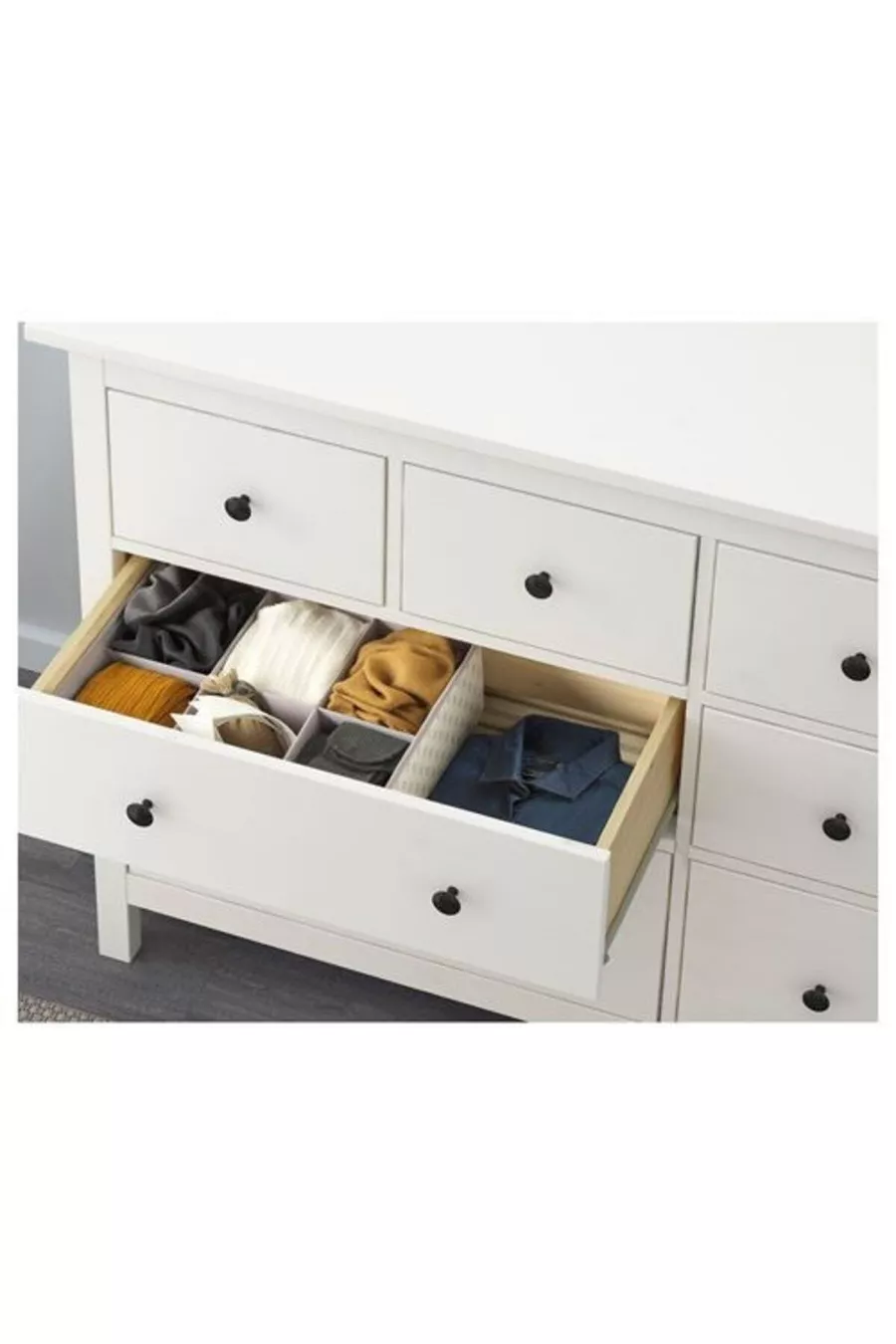 Hemnes, скрин с 8 чекмеджета, см, бял лак