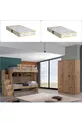 Lits superposés, Lit superposé Viva 2 places avec armoire 3 portes + 2 matelas confort