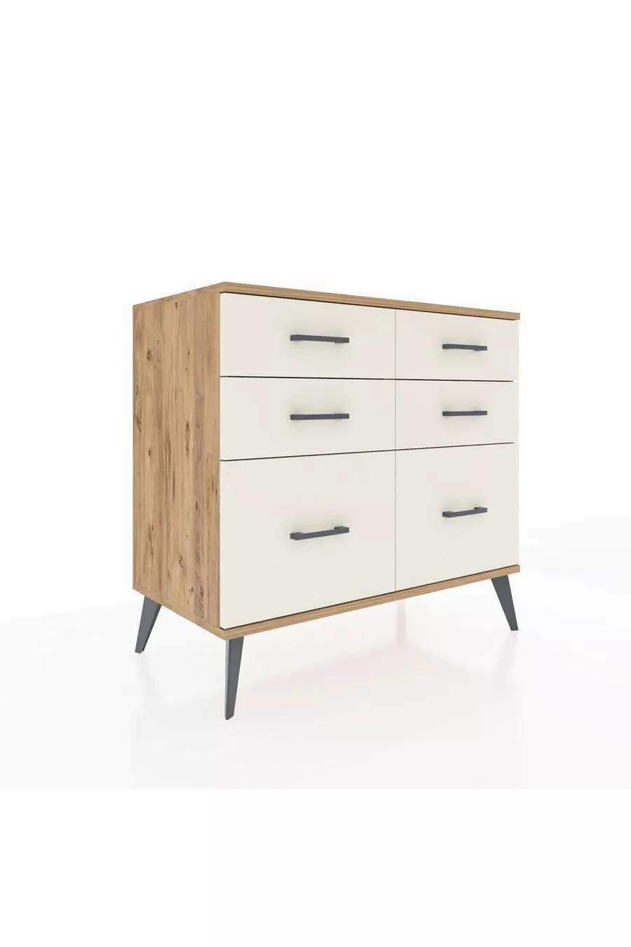 Commode Hyperion 6 tiroirs Pin-Pin / Pierre de lune