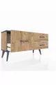Arges Kommode mit 3 Schubladen Kiefer-Anthrazit/Kiefer