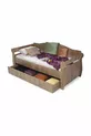 Bunk Bed with Trundle, Wooden Trundle Bed - Walnut