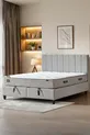 Ensemble 3 pièces Lit double Magnolia entièrement orthopédique antibactérien + Sommier avec coffre + Tête de lit