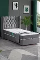 Riga Double Set, Single Bed Base and Headboard Set, Grey