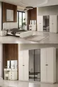 Ensemble de chambre à coucher moderne Vizyon avec banc bohème et 6 portes