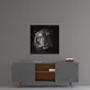 Tigre dans une peinture sur verre noir