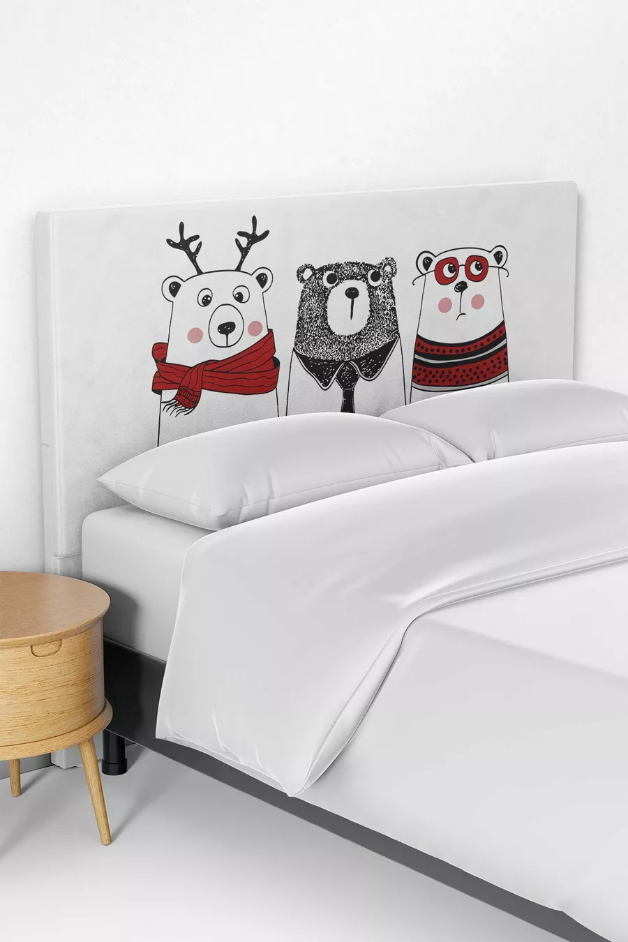 Housse de tête de lit pour enfant avec des ours mignons